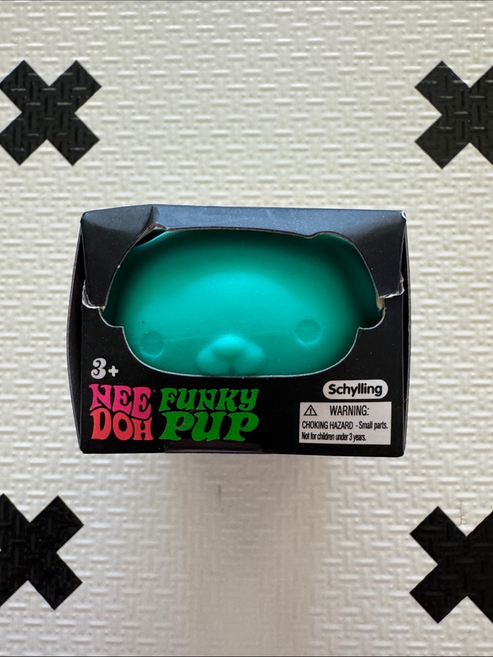 NEW Schylling NeeDoh Funky Pup Neon Teal Fidget Toy NIB